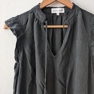 Bella Dahl NWT Charcoal ruffle dress